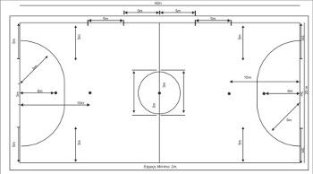 Desenho Quadra de Futsal